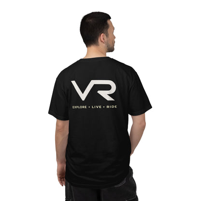 VR Logo T‑Shirt — Explore • Live • Ride Graphic Tee